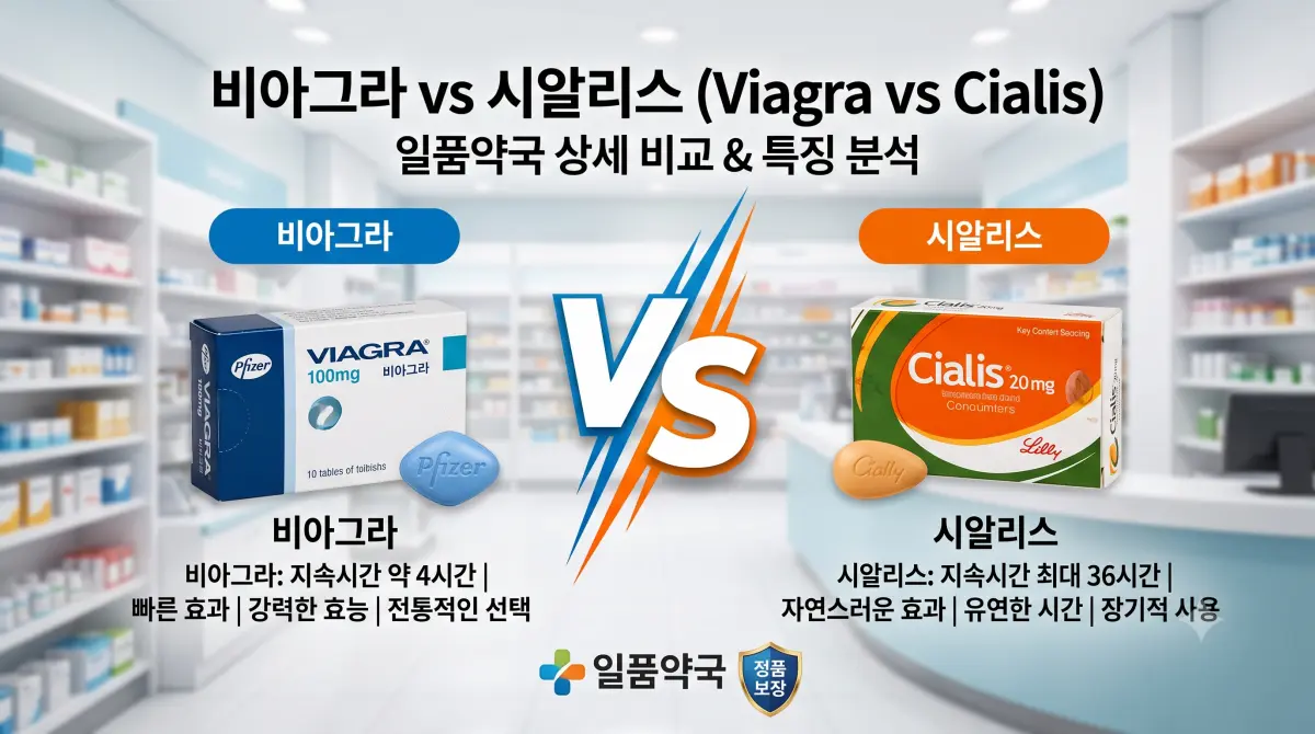비아그라 시알리스 효과 및 지속시간 상세비교